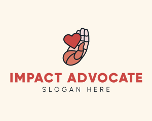 Heart Support Hand logo