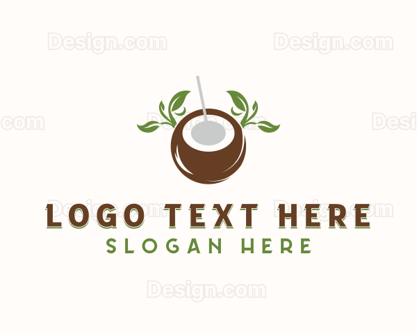 Tropical Coconut Drink Logo