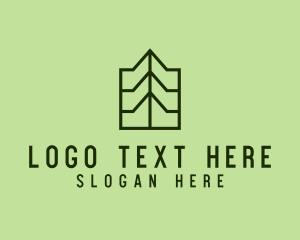 Green Geometric Mountain logo