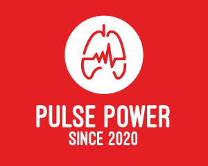 Red Lung Pulse logo design