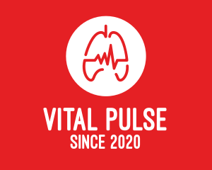 Red Lung Pulse logo design