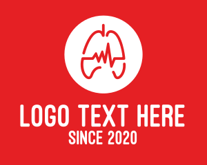 Oxygen - Red Lung Pulse logo design