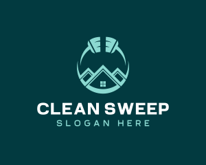 Housekeeping Cleaning Tools logo design