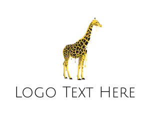 Tall - Painted Giraffe Art logo design