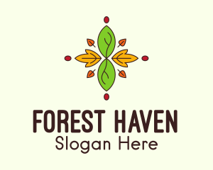 Autumn Leaves Forest logo design