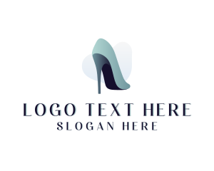 Stiletto High Heel Shoe logo design