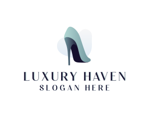 Stiletto High Heel Shoe logo design