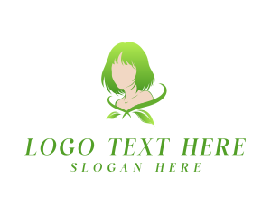 Skincare Leaf Woman logo