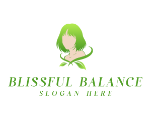 Skincare Leaf Woman logo
