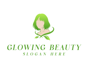 Skincare Leaf Woman logo