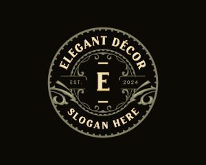  Vintage Decorative Ornament logo design