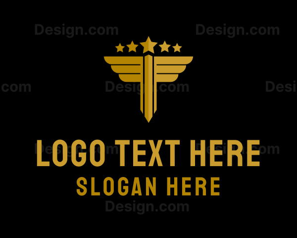 Abstract Letter T Wings Logo