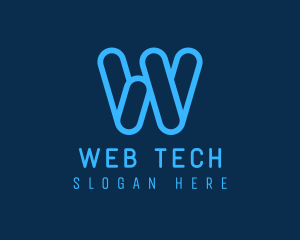 Letter W Tech Startup logo design