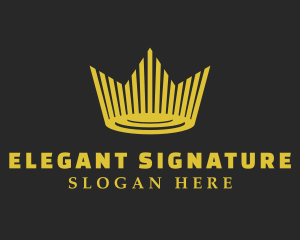 Elegant Style Crown logo design