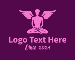 Meditating Angel Yoga Guru logo