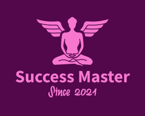 Meditating Angel Yoga Guru logo design