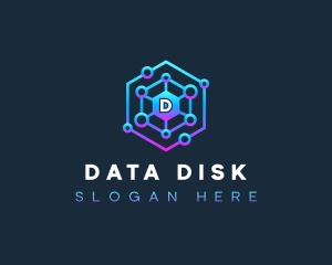 Data Network Tech logo design