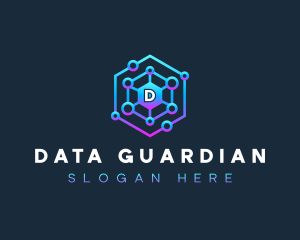 Data Network Tech logo design