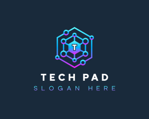 Data Network Tech logo design