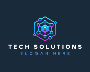 Data Network Tech logo design