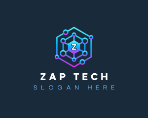 Data Network Tech logo design