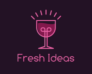 Wine Bulb Idea logo design