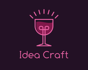 Wine Bulb Idea logo design