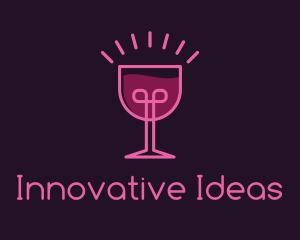 Wine Bulb Idea logo design