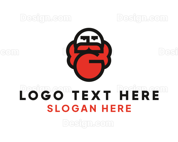 Hipster Ginger Beard Logo