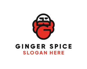 Hipster Ginger Beard logo