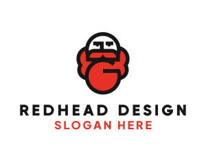 Hipster Ginger Beard logo