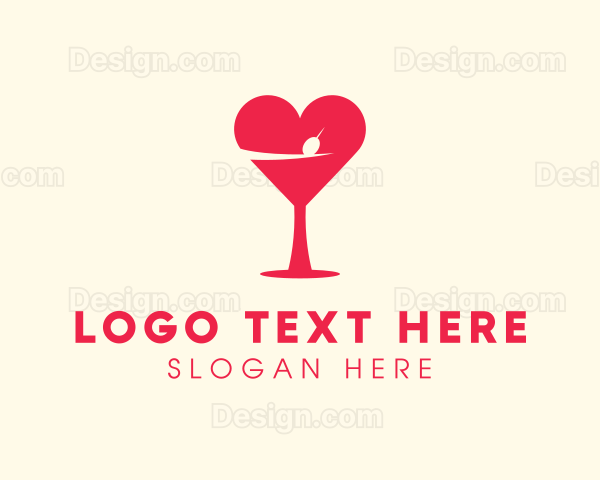 Valentines Heart Martini Logo