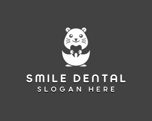 Hamster Dental Tooth logo design