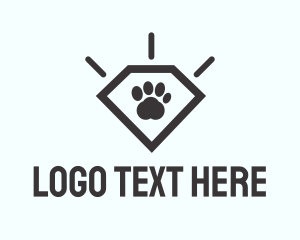 Pet Paw Gem logo design