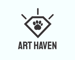 Pet Paw Gem logo design