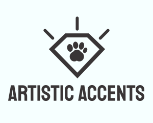 Pet Paw Gem logo design