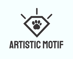 Pet Paw Gem logo design