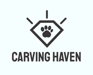 Pet Paw Gem logo design