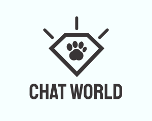 Pet Paw Gem logo design