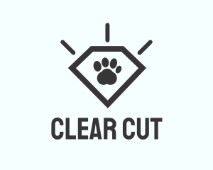 Pet Paw Gem logo design