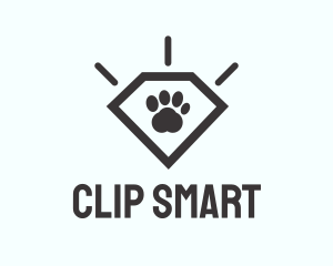 Pet Paw Gem logo design