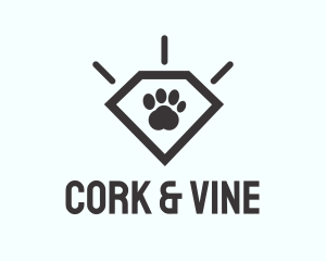 Pet Paw Gem logo design