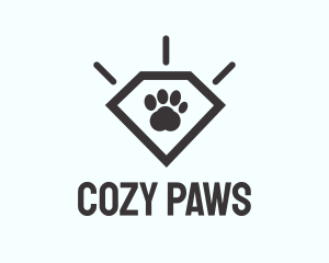 Pet Paw Gem logo design