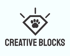 Pet Paw Gem logo design