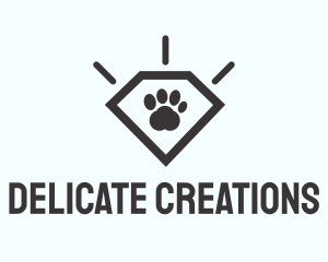 Pet Paw Gem logo design