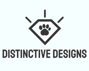 Pet Paw Gem logo design