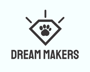 Pet Paw Gem logo design