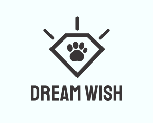 Pet Paw Gem logo design