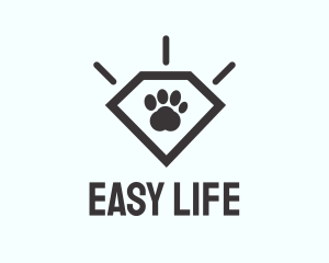 Pet Paw Gem logo design