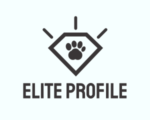 Pet Paw Gem logo design